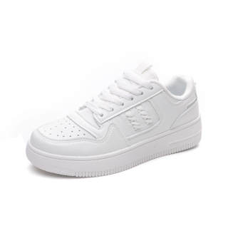 NORTHMORE Leather Wear resistant, Lightweight, Breathable, And Non slip. Low top Skateboard Shoes Women's White