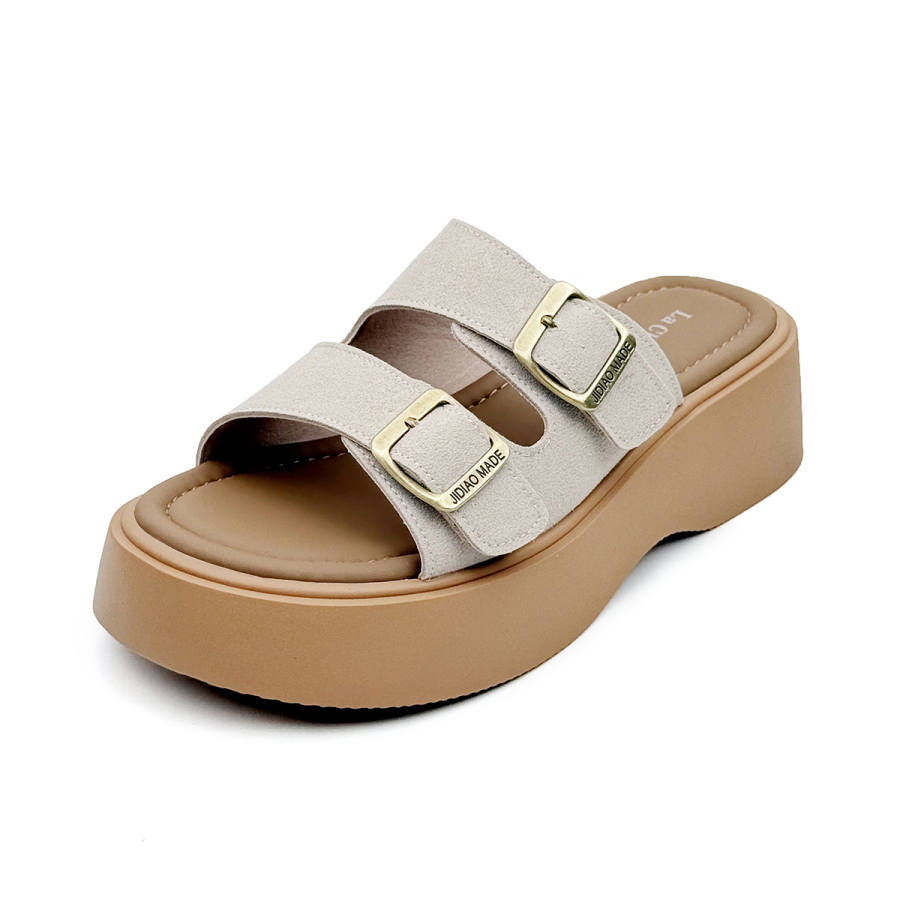 La Chapelle Slip Resistant Abrasion Resistant Cushioning Slide Slippers Women's Beige