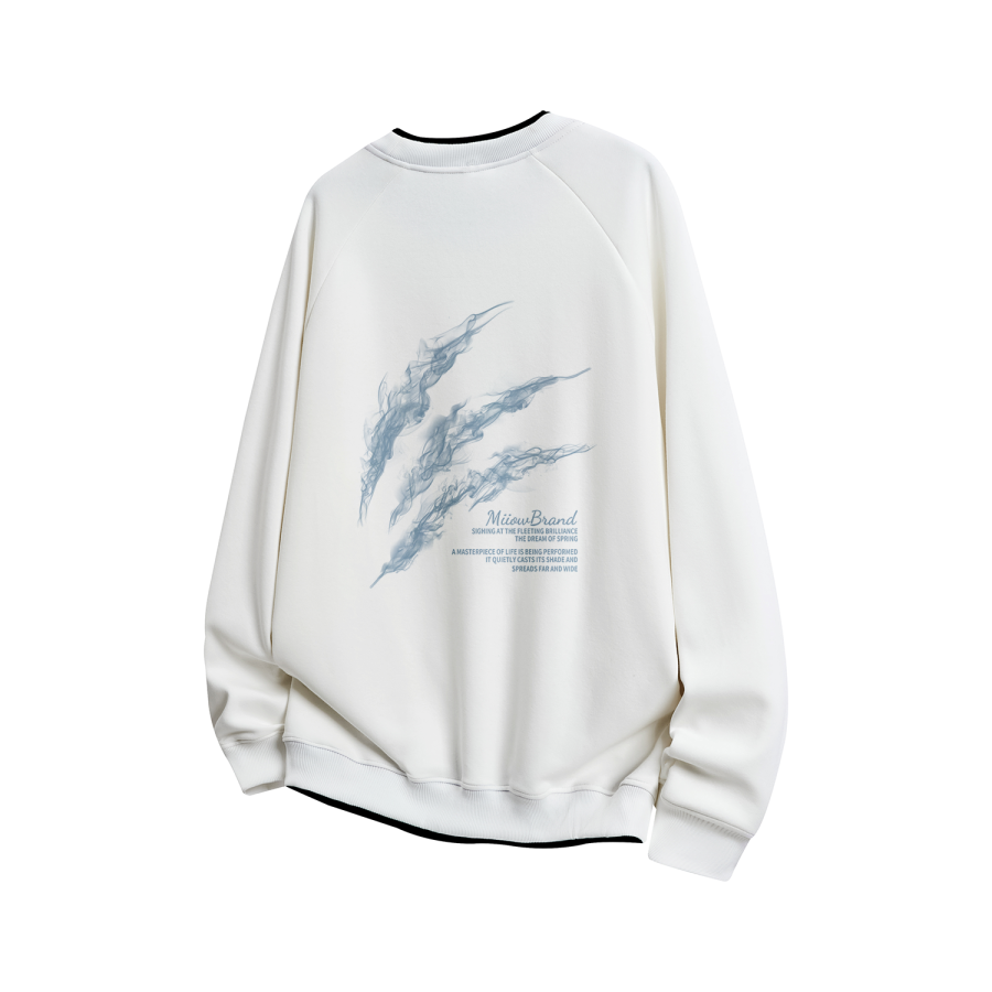 MIIOW Sweatshirts Unisex Crew Neck Moderate Mock Two Piece