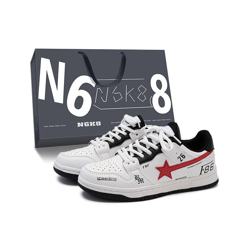 N6K8 Slip Resistant Abrasion Resistant Low top Skateboard Shoes Unisex