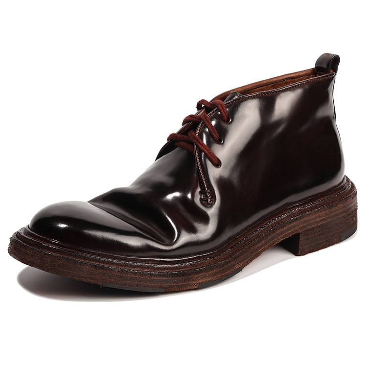 Dreambox Vibram x Dreambo Horse Leather Ankle Boots Men's