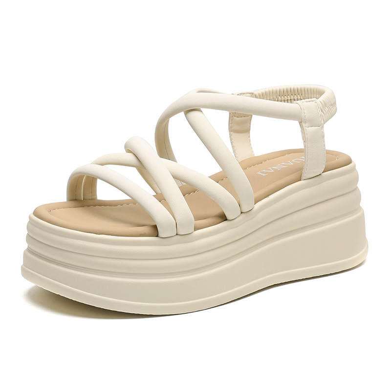 HUANAI Synthetic Leather One Strap Sandals Women's