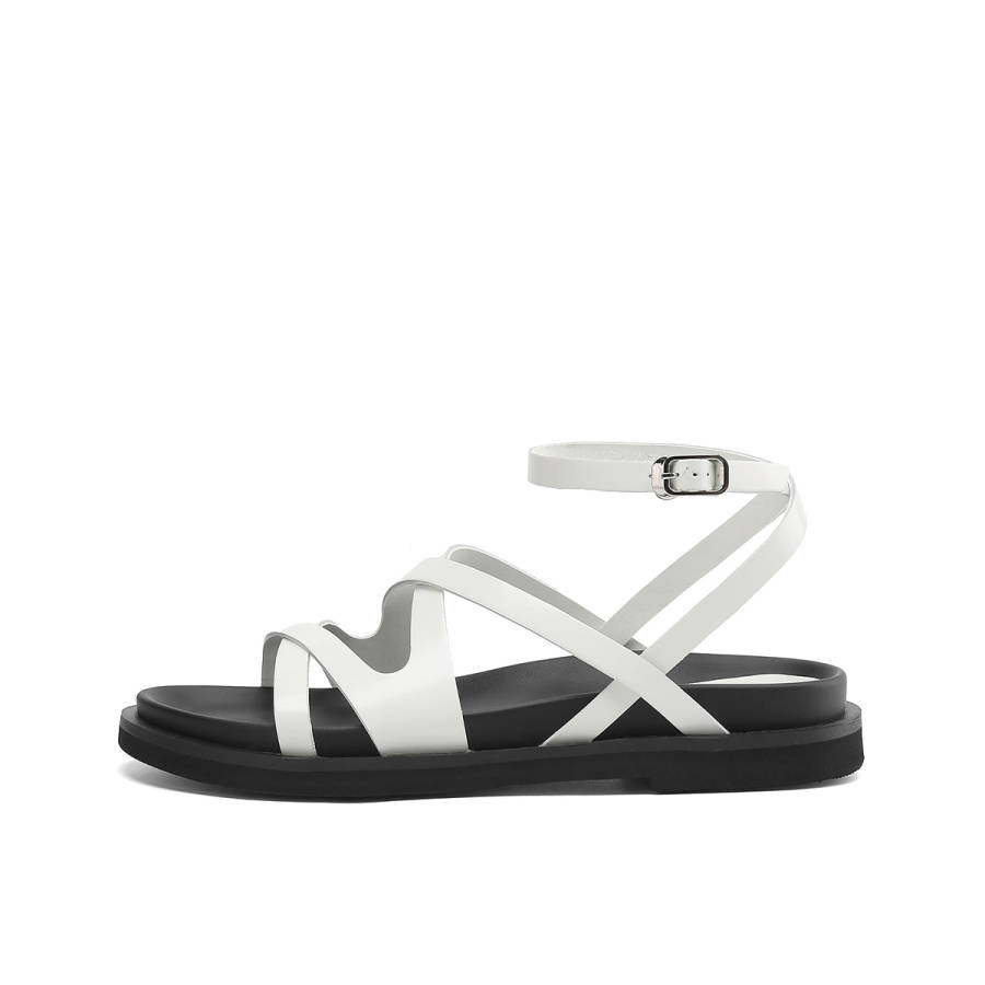BOERDIQI Top Grain Cow Leather Roman Sandals 3cm Women's