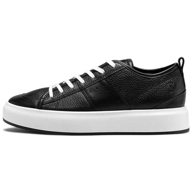 Ecco Street ACE Cow Leather Low top Skateboard Shoes Men's Black