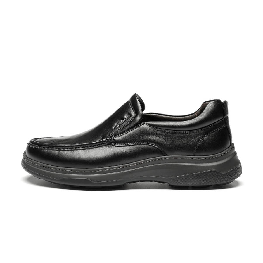 J.BENATO Cow Leather Casual Leather Shoes Men's Black