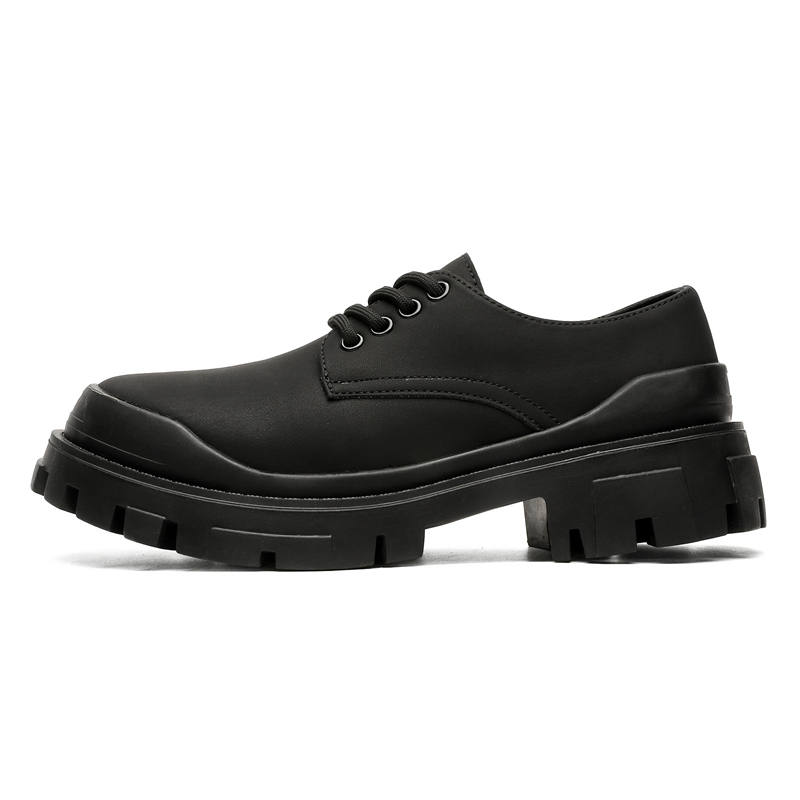 JANECO Cow Suede Men's Casual Shoes Men's Matte Black
