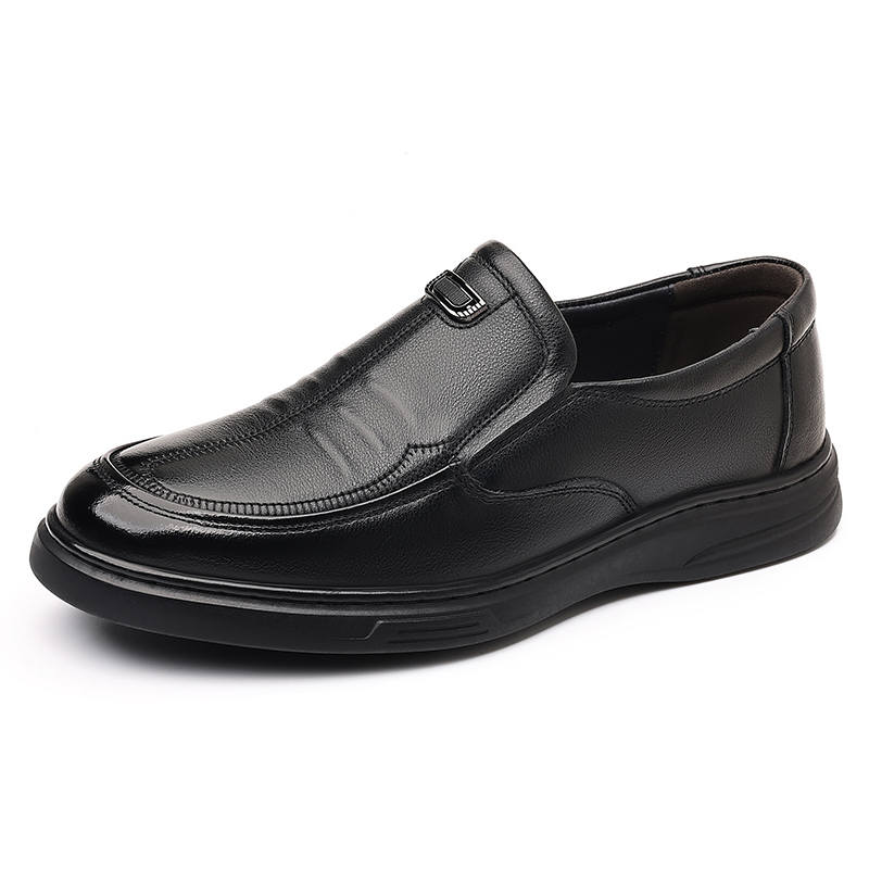 Mulinsen Top Grain Cow Leather Casual Shoes Men's Black