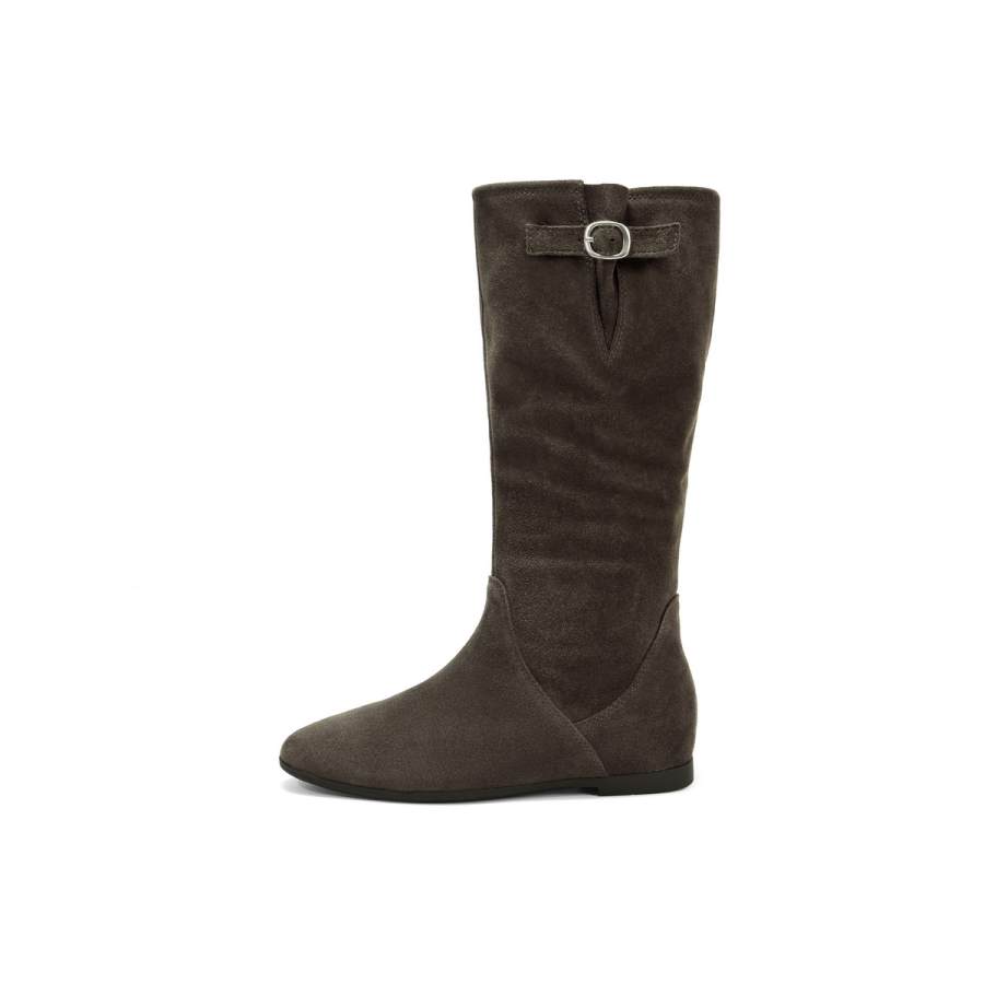 BELLE Knee High Boots Women's Gray, Yellow