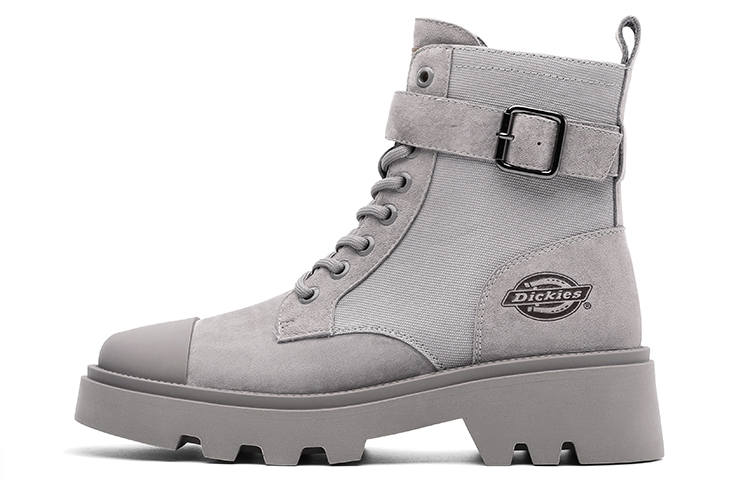 Dickies Split Pig Leather Crew Combat Boots Women's Gray