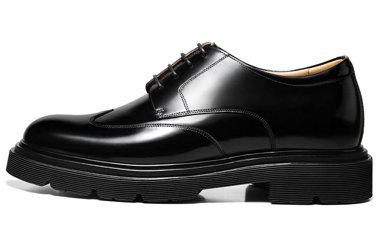THOM WILLS Cleanfit Business Versatile Derby Shoes Old Money Style Casual Leather Shoes Men's Black