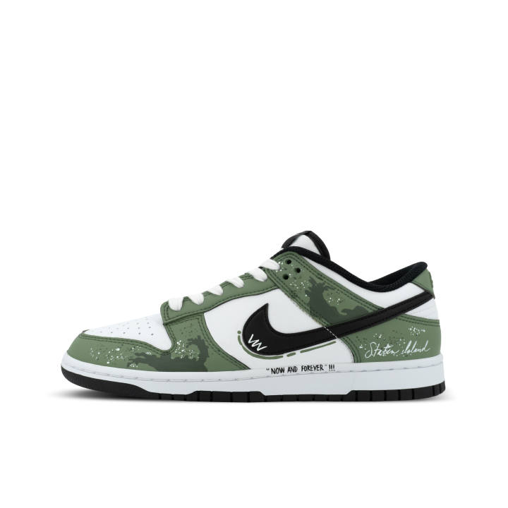Nike Nike Dunk Orangutan Mischief XJDD Green Wilderness Trail Leather Low top Skateboard Shoes Unisex White Green