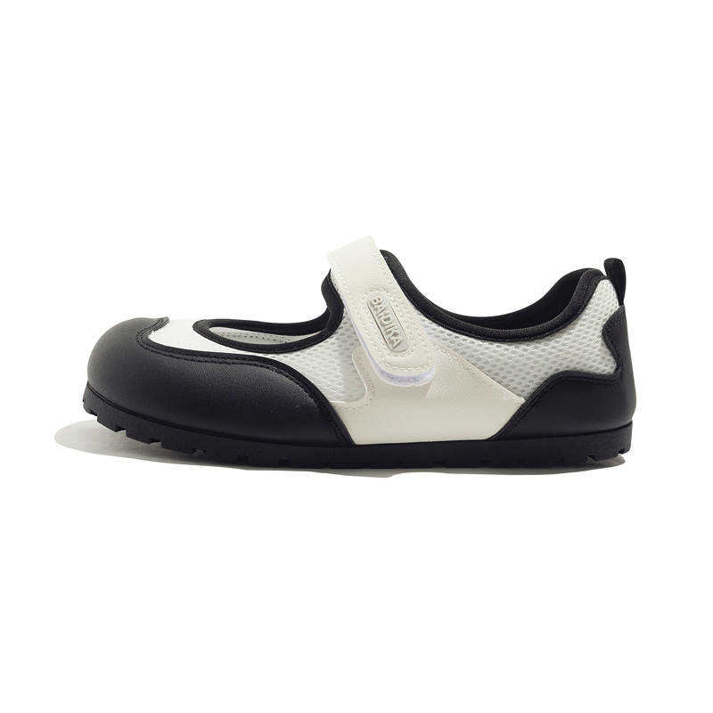 BEIER BEIER Microfiber Leather Flat Mary Jane Shoes Women's