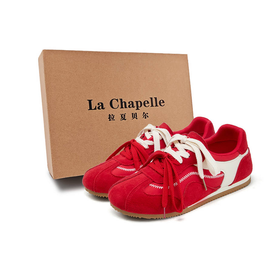 La Chapelle Slip Resistant, Abrasion Resistant, Rebound Resistant Low Top Casual Shoes Women's Red