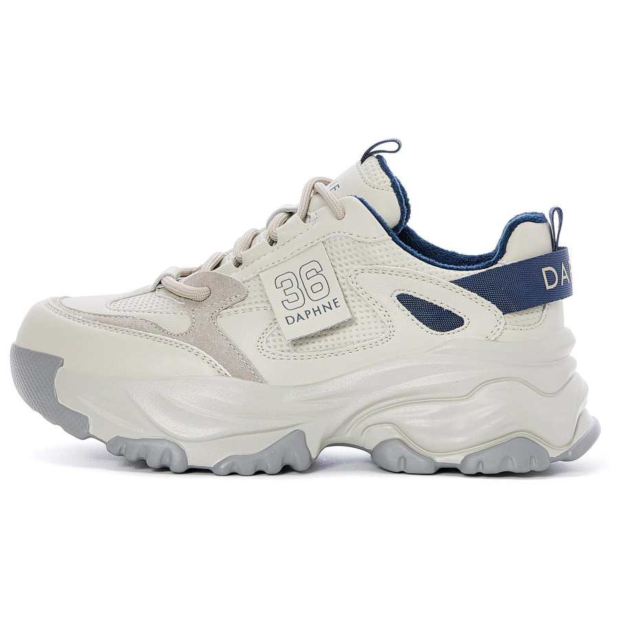 DAPHNE Low top Chunky Sneakers Women's Velvet Gray Blue