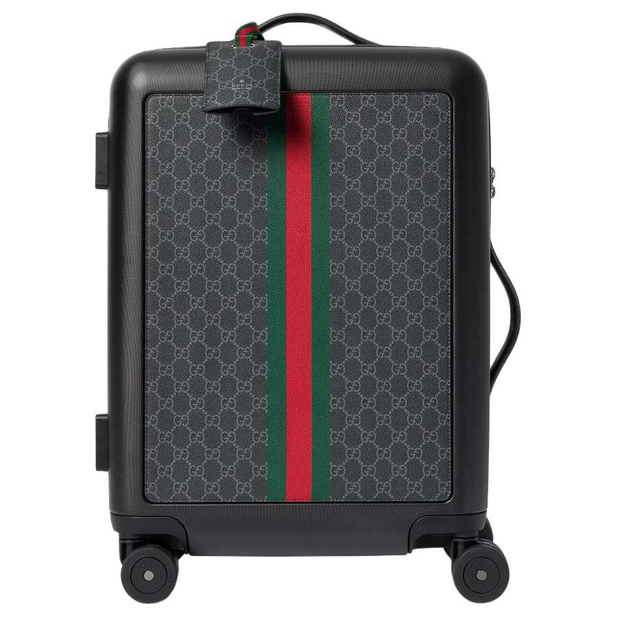 GUCCI Polycarbonate With Canvas Trolley Bag 20 Inch Women's Black