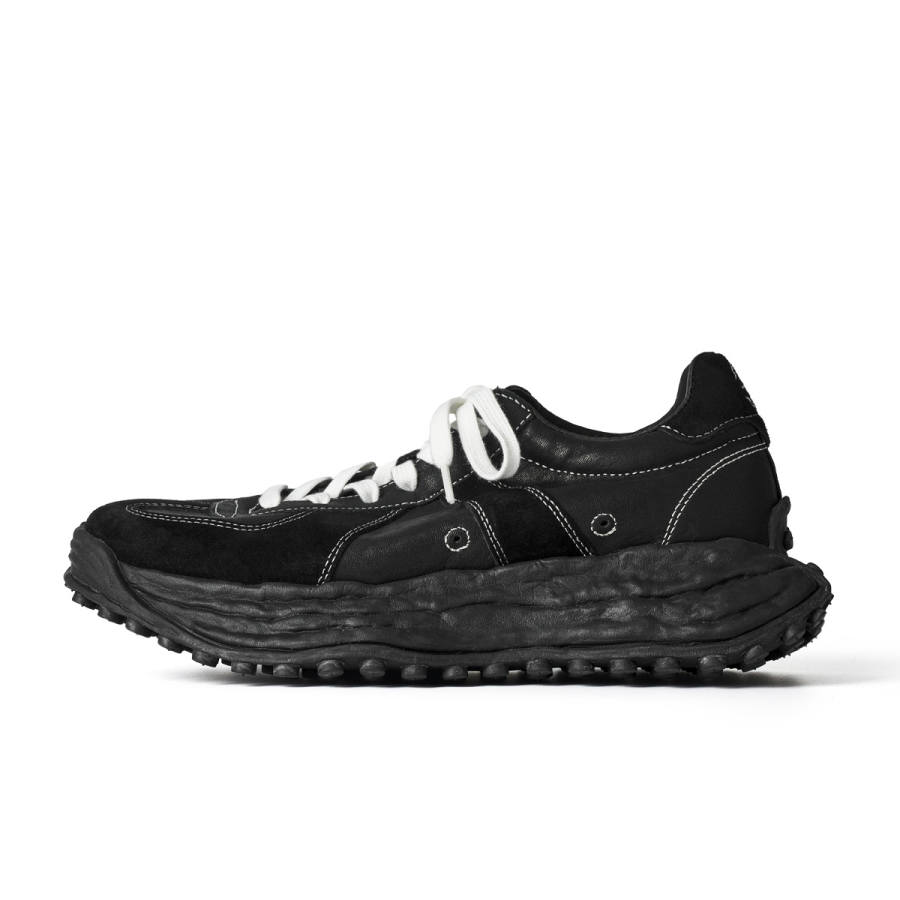 PIPG Cow Leather Abrasion Resistant Breathable Height Increasing Low top Casual Shoes Unisex Black