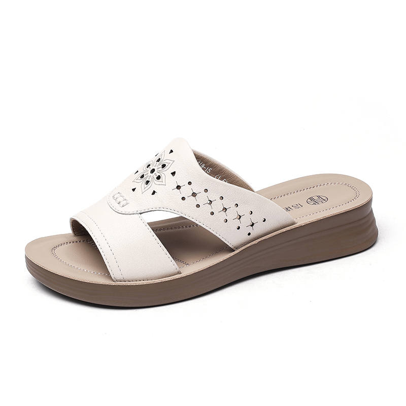 XINNUO Slide Slippers Women's Ecru/Apricot