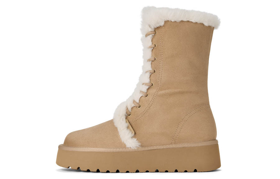 CHARLES&KEITH Small Ck Suede Fabric Thermal Short Snow Boots Women's