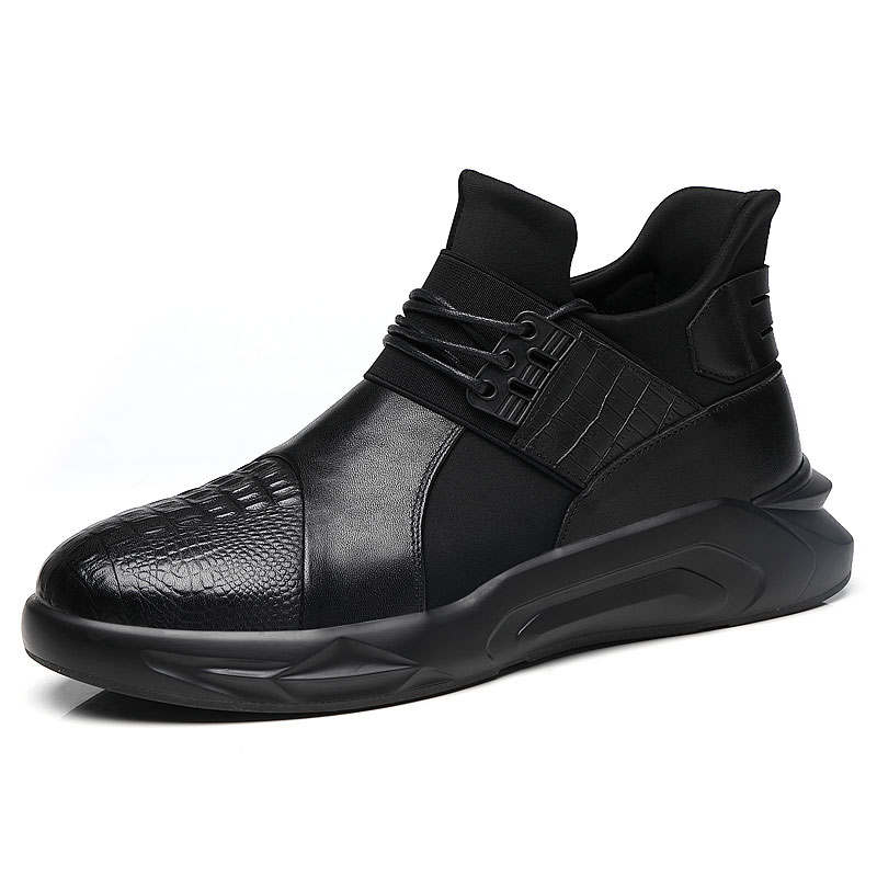 KAQIAODI Cow Split Leather Casual Shoes Men's