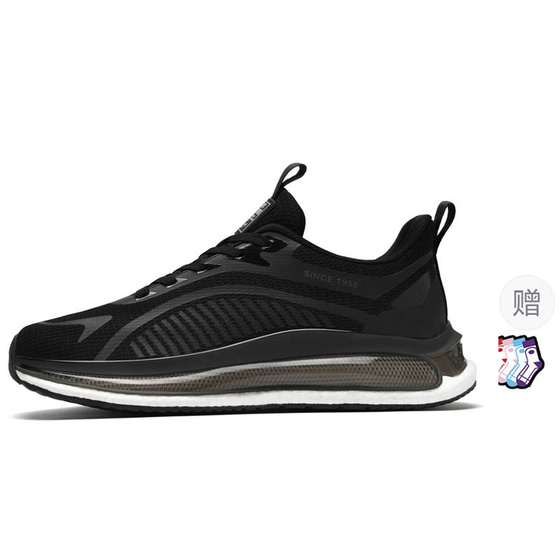 AOKANG Breathable And Wear resistant Low top Running Shoes Men's Black
