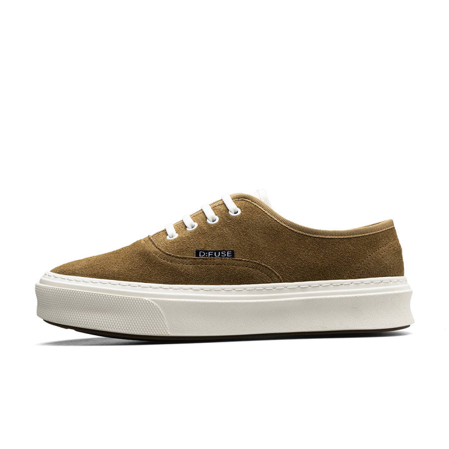 D:FUSE SCANDINAVIA D FUSE SCANDINAVIA Cow Split Leather Slip Resistant Slip Resistant Low top Skateboard Shoes Men's Brown