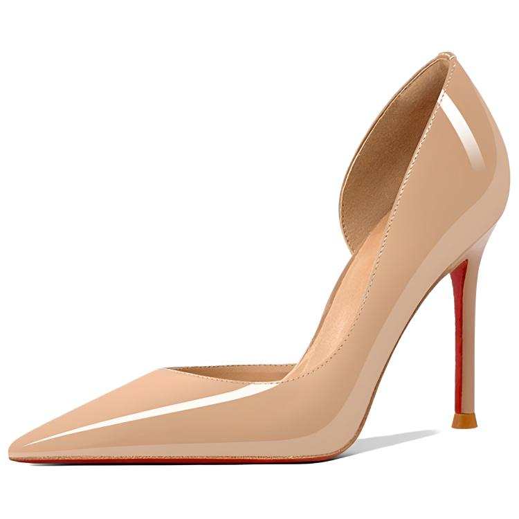 LANMOU Gift Box Set Patent Leather Slim Heel High Heels 8cm Women's