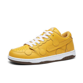 Vandytheburger Skateboard Shoes Unisex Low Top Yellow