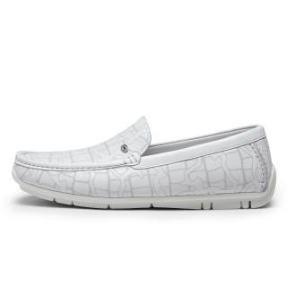 VOLO Set Of Bags And Shoes Gommino Loafers Men's White