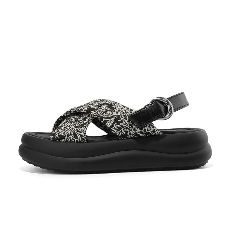 KEKAFU Fabric One Strap Sandals 4.5cm Women's