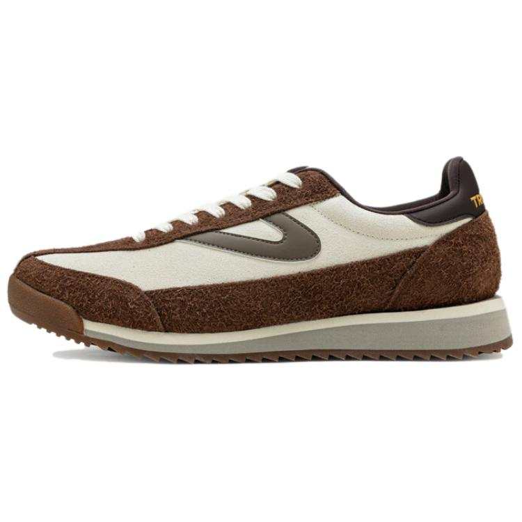 TRETORN Synthetic Leather Comfortable Abrasion Resistant Abrasion Resistant Low top Casual Shoes Unisex Beige Brown