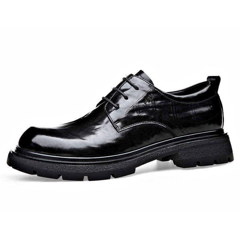 PEHL Casual Leather Shoes Men's Low Top Black/Brown