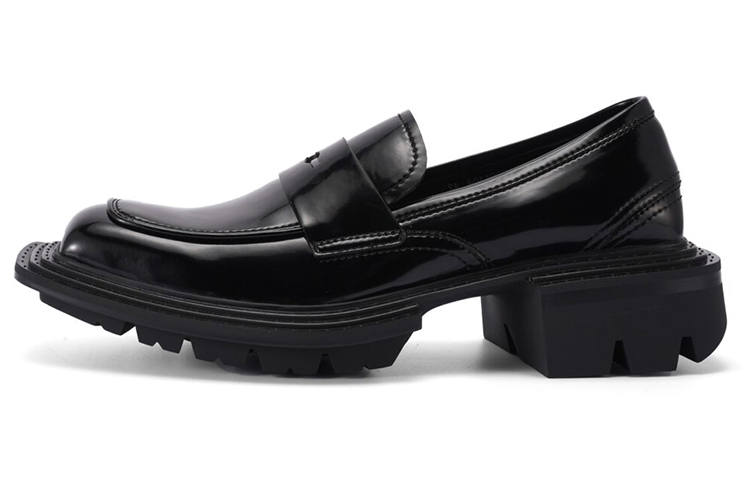 Untitlab Untitlab Leather Platform Shoes Unisex Bright Black