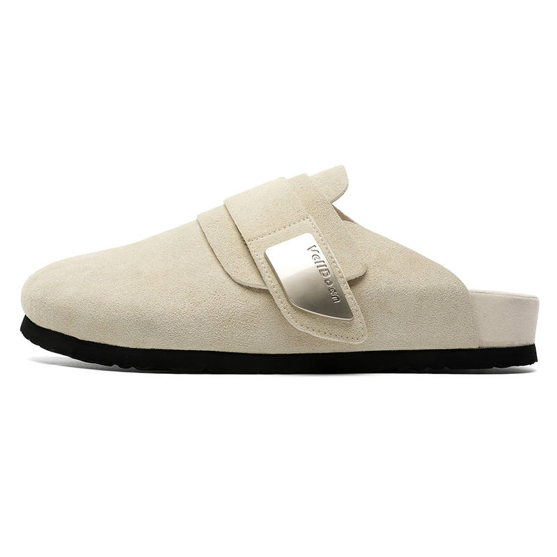 MPZY Abrasion Resistant Abrasion Resistant Closed Toe Slippers Unisex Beige