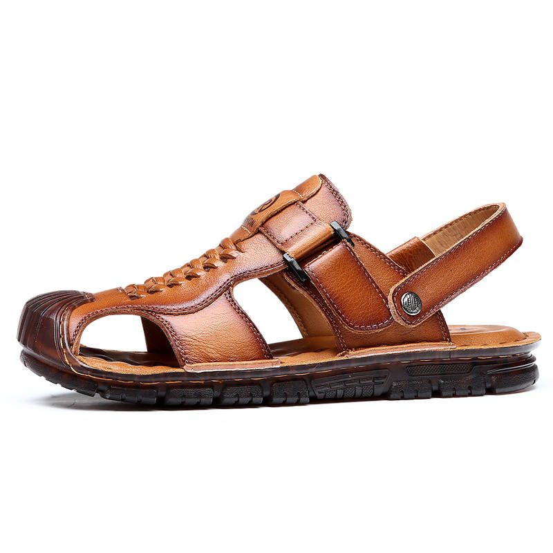 MODENGPAN MODENGPAN Cow Leather Beach Sandals Men's