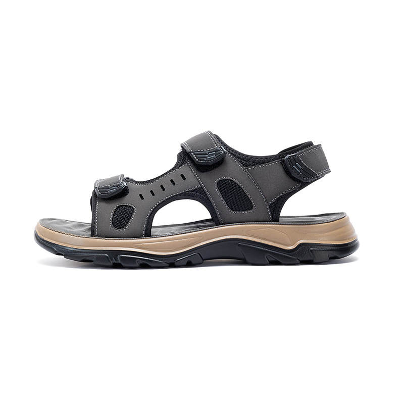 JOSINY Beach Sandals Men's Gray/Yellow Brown