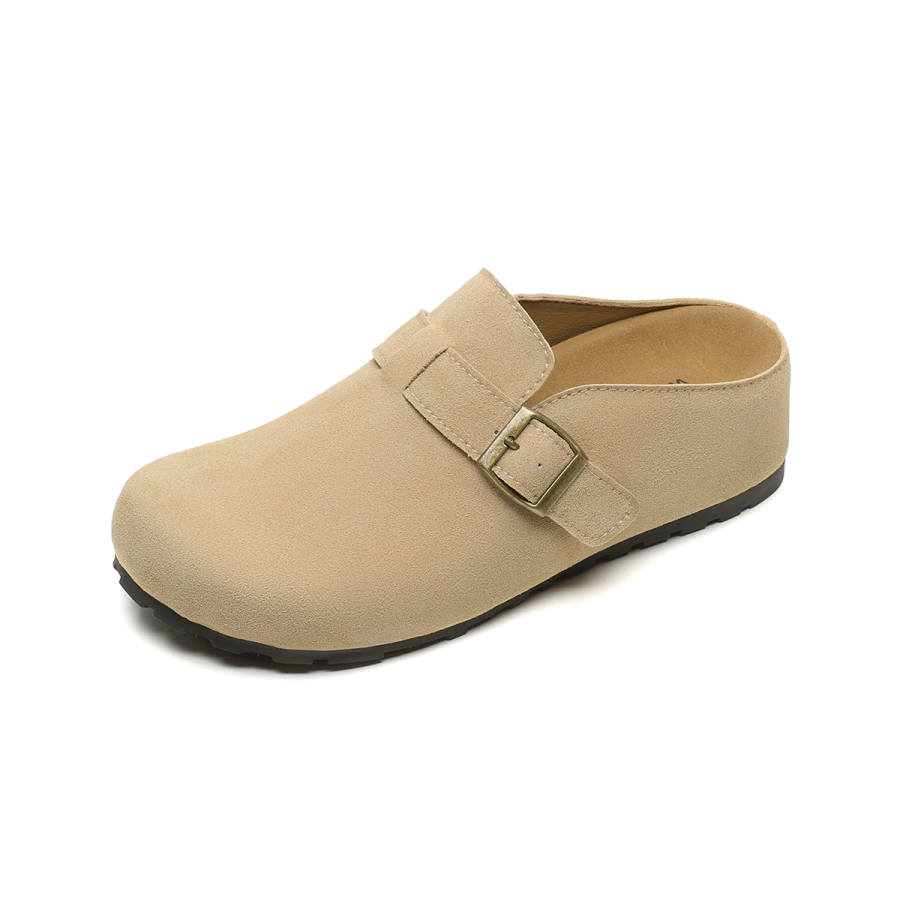 QITUMAUL Rubber Sole Abrasion Resistant Slip Resistant Closed Toe Slippers Women's