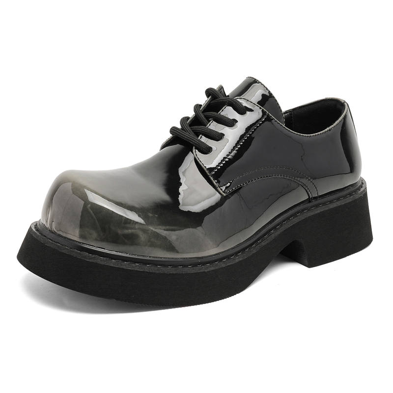 SOBB Casual Leather Shoes Men's Low Top Gray/Brown/Red/Purple/Green/Blue