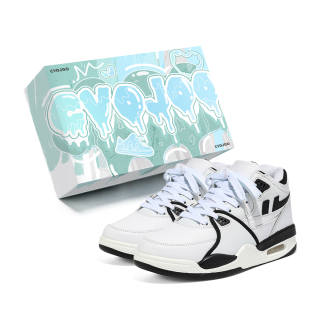 CVOJOO Puffy Shoes Abrasion Resistant Abrasion Resistant Mid top Skateboard Shoes Unisex White Black