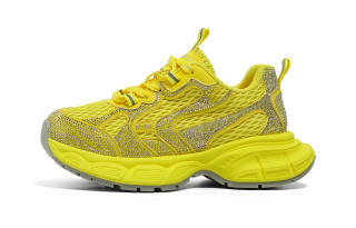 FOREVER 21 Abrasion Resistant Height Increasing Low top Chunky Sneakers Women's Yellow