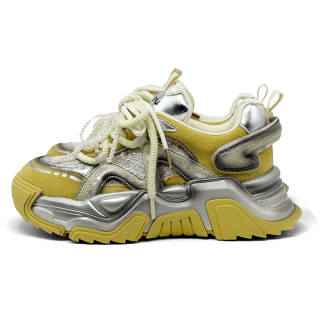 IG+GI Cow Leather Breathable Low top Chunky Sneakers Women's