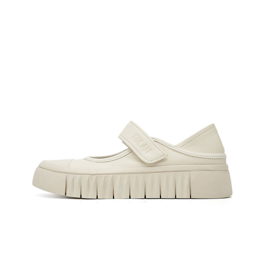 EBLAN Top Grain Cow Leather Platform Mary Jane Shoes Women's