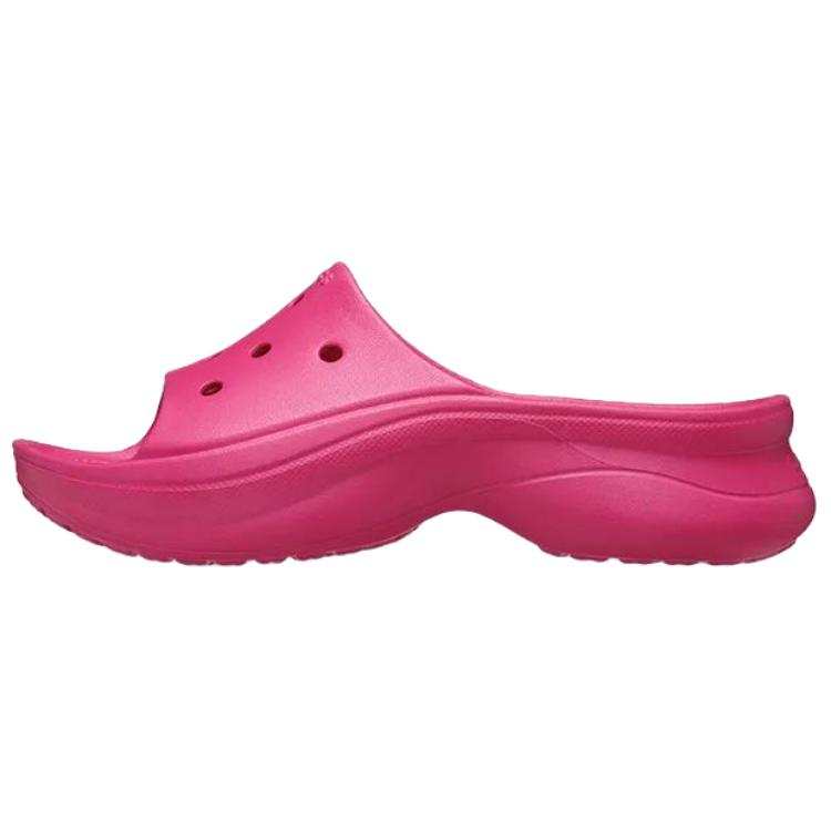 Crocs Crocs EVA Abrasion Resistant Slide Slippers Women's Rose Red