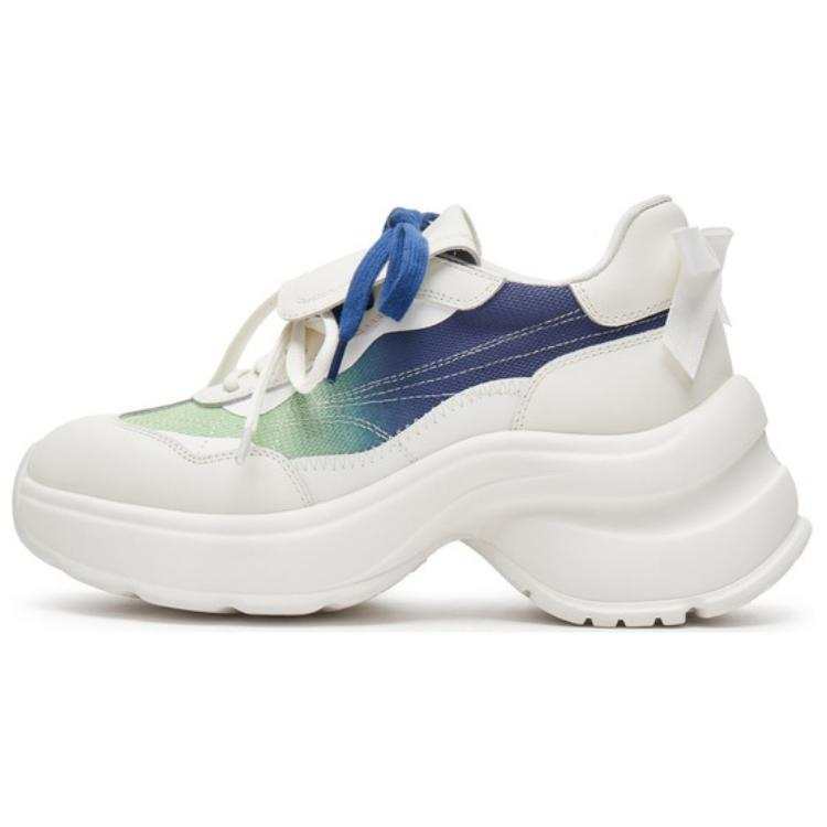 Joypeace Happiness Arrives Cow Leather Slip Resistant Slip Resistant Low top Chunky Sneakers Women's