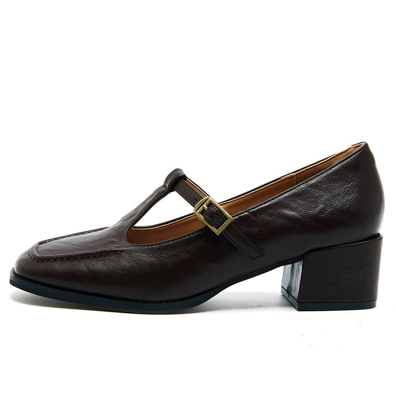 WESTLINK Pu Chunky Heel Mary Jane Shoes Women's