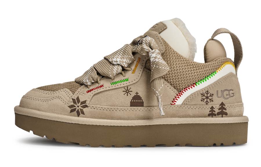 UGG 811 Manufacturing, Celebration Feast Vintage, Maillard Style, Graffiti, Petite, Fleece Lined Thermal Slip Resistant