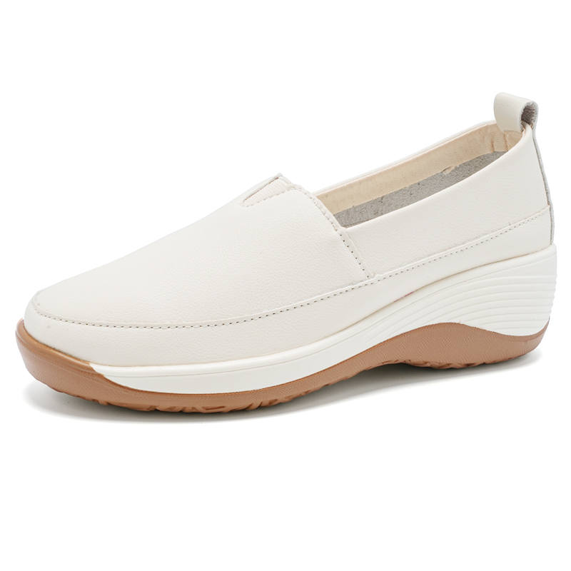 Reivantix Reivanti Microfiber Leather Casual Shoes Women's Beige