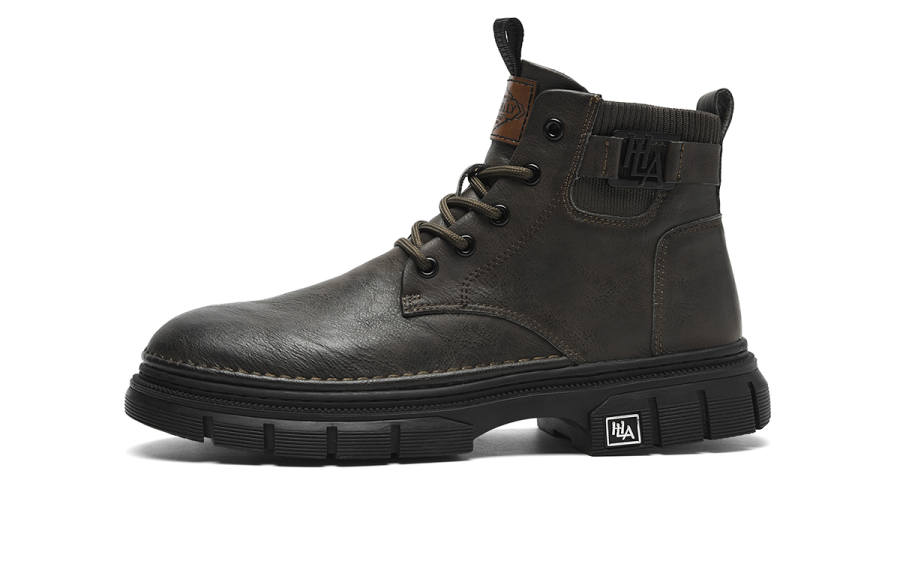 HLA HLA Leather 10cm Combat Boots Men's