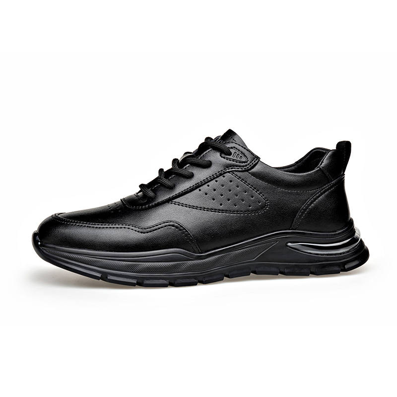 PT'SON Men's Casual Shoes Men's Low Top Black/White
