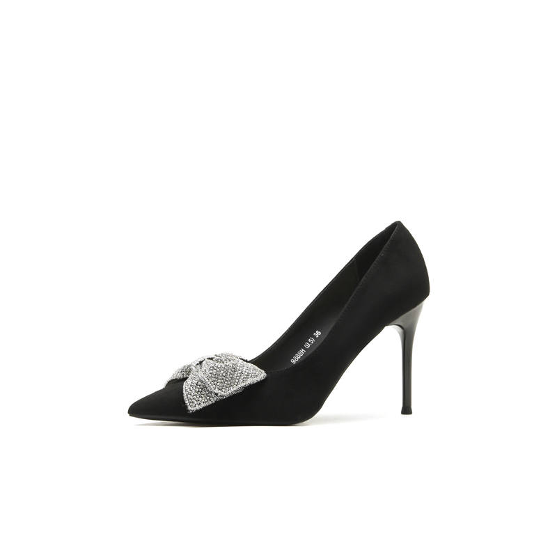Zubumei Suede Slim Heel High Heels Women's