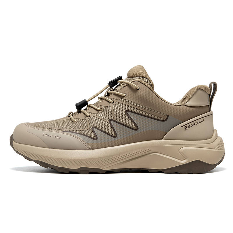 Montagut Casual Shoes Men's Low Top Apricot/Black Gray